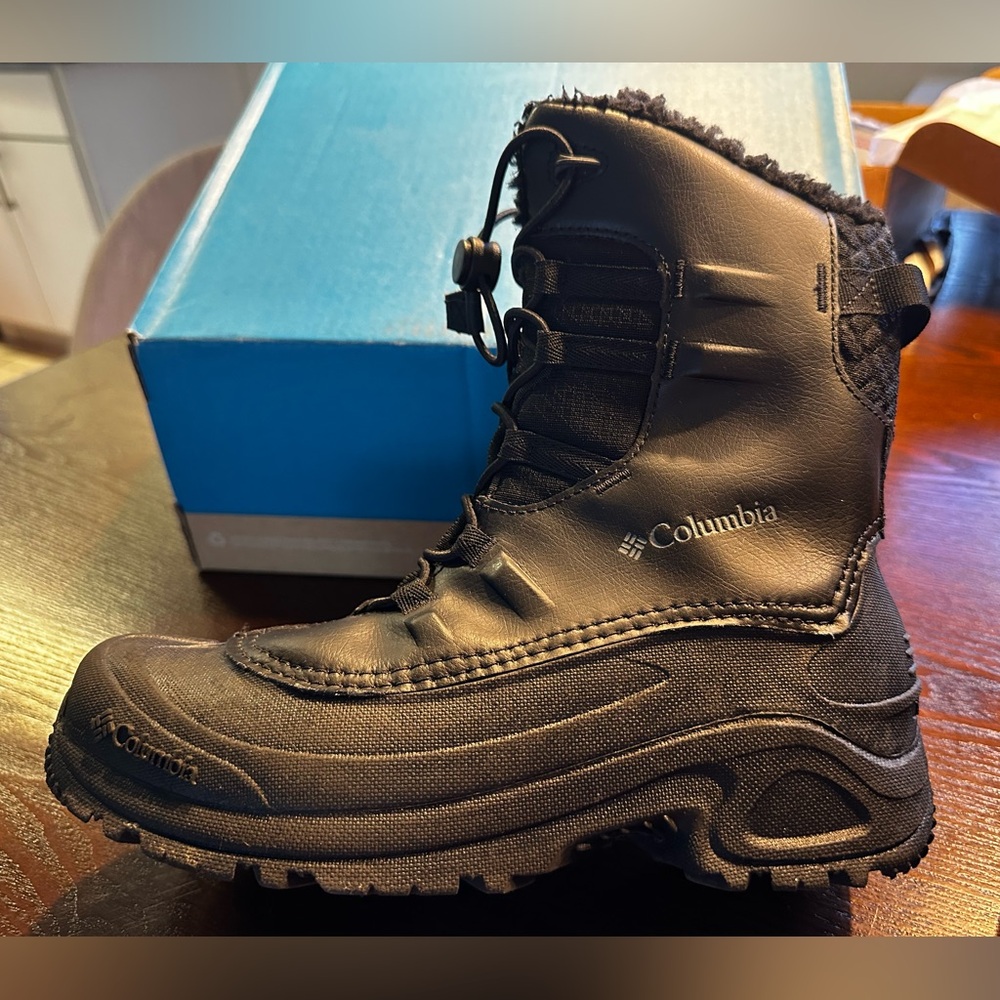Columbia Kids Black Waterproof Snow Boots